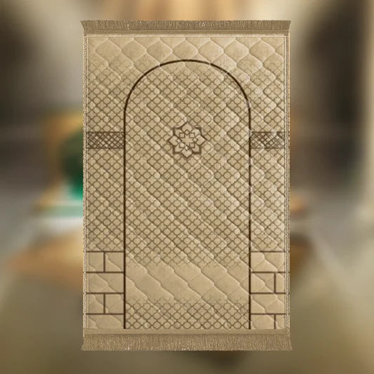 Beige Ghilaf & Flower - Barakah