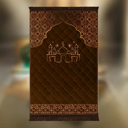 Brown Mosque & Flowers - Barakah