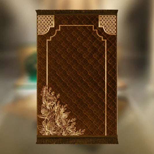 Brown Motive Leaf & Flower - Barakah