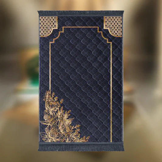 Grey Motive Leaf & Flower - Barakah